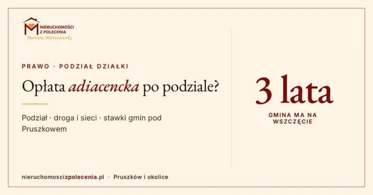 Czym jest opłata adiacencka? Ile wynosi przy podziale nieruchomości i kto płaci (2026)